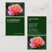 Carte De Visite Rose - Vert foncé (Devant / Derrière)