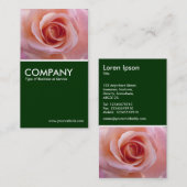 Carte De Visite Rose - Vert foncé (Devant / Derrière)