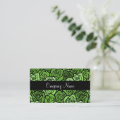 Carte de visite rose vert vintage (Debout devant)