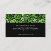 Carte de visite rose vert vintage (Dos)