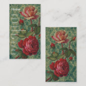 Carte De Visite Rose victorien (Devant / Derrière)