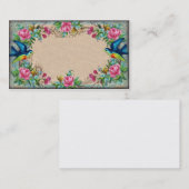 Carte de visite rose victorien de frontière (Devant / Derrière)