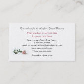 Carte de visite rose victorien de roses (Dos)