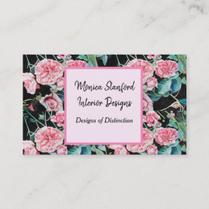 Carte de visite Rose victorien Vintage rose