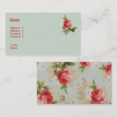 Carte de visite Rose vintage (Devant / Derrière)