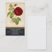 Carte de visite Rose vintage (Devant / Derrière)