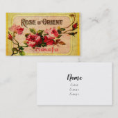 Carte de visite Rose vintage (Devant / Derrière)