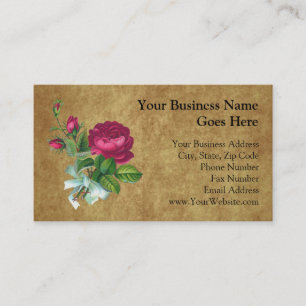 Carte De Visite Rose Vintage Fuchsia