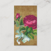 Carte De Visite Rose Vintage Fuchsia (Dos)