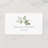 Carte De Visite Rose Vintage simple florale (Devant)