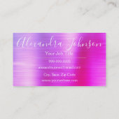 Carte De Visite Rose violet brossé Métal Beauté Wax (Dos)