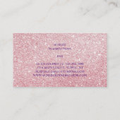 Carte De Visite Rose violet doré rose vin sommelier (Dos)