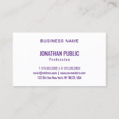 Carte De Visite Rose violet jaune orange tendance moderne Abstrait (Dos)