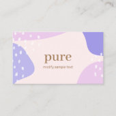 Carte De Visite Rose violet moderne Abstrait formes d'art peint (Devant)