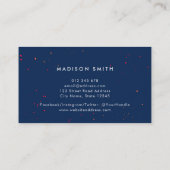 Carte De Visite Rose violet orange vibre moderne Gras Gras (Dos)