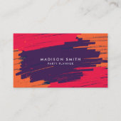 Carte De Visite Rose violet orange vibre moderne Gras Gras (Devant)