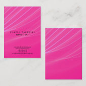 Carte De Visite Rose violet Qualité Unique Moderne Feminine (Devant / Derrière)