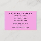 Carte de visite rose Votre propre design - Choisis (Dos)