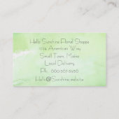 Carte de visite Rosebud aquarelle (Dos)