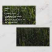 Carte De Visite Rosée et toiles d'araignée (Devant / Derrière)