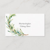 Carte De Visite Rosemary Sprig with QR Code (Devant)
