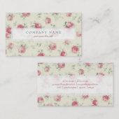 Carte De Visite Roses (Devant / Derrière)