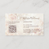 Carte De Visite Roses Abricot Luxe (Dos)