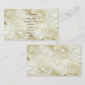 Carte De Visite Roses blanches (Devant / Derrière)