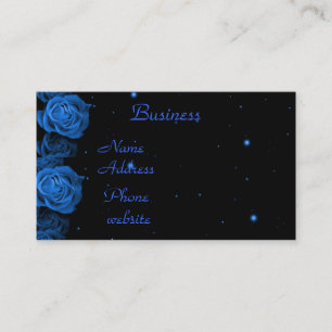 Carte De Visite Roses bleus
