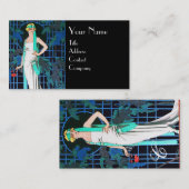 CARTE DE VISITE ROSES DANS LA NUIT, MODE DE BEAUTÉ COMME ARTISTE (Devant / Derrière)