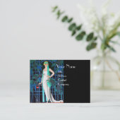 CARTE DE VISITE ROSES DANS LA NUIT, MODE DE BEAUTÉ COMME ARTISTE (Debout devant)