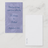 Carte De Visite "Roses dans le bleu" - 'signets poussiéreux (Devant / Derrière)