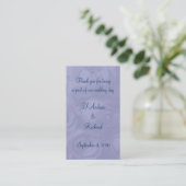 Carte De Visite "Roses dans le bleu" - 'signets poussiéreux (Debout devant)