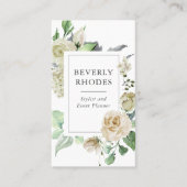 Carte De Visite Roses d'aquarelle (Devant)
