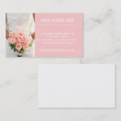 Carte De Visite Roses de mariage rose (Devant / Derrière)