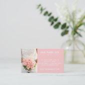 Carte De Visite Roses de mariage rose (Debout devant)
