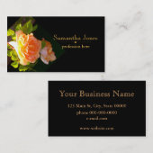 Carte De Visite Roses de pêche par pays (Devant / Derrière)