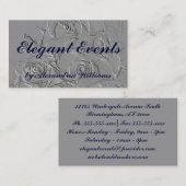 Carte De Visite "Roses de relief dans le gris " (Devant / Derrière)