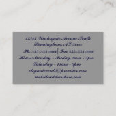 Carte De Visite "Roses de relief dans le gris " (Dos)