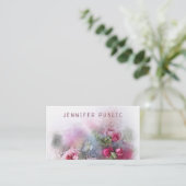 Carte De Visite Roses élégants dans le modèle d'illustration (Debout devant)