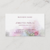 Carte De Visite Roses élégants dans le modèle d'illustration (Dos)