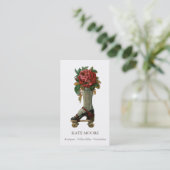 Carte De Visite Roses En Roller Skate Antiques Dealer (Debout devant)