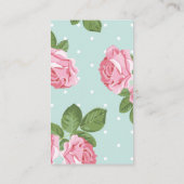 Carte De Visite Roses et Pois contemporains (Dos)
