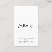 Carte De Visite Roses et un baiser (Dos)