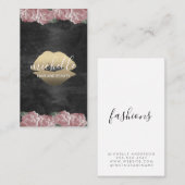 Carte De Visite Roses et un baiser (Devant / Derrière)