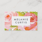 Carte De Visite Roses floraux (Devant)