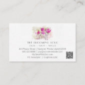 Carte De Visite *~* Roses floraux classiques QR PHOTO AR26 Bus Vin (Dos)