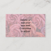 Carte De Visite Roses floraux roses (Dos)