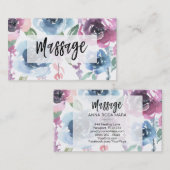 Carte De Visite *~* Roses floraux Wisteria Fleurs MASSAGE Floral (Devant / Derrière)