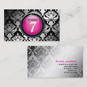 Carte De Visite roses indien du "bouton" 311-Sleek (Devant / Derrière)